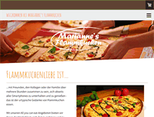Tablet Screenshot of mariannes-flammkuchen.de